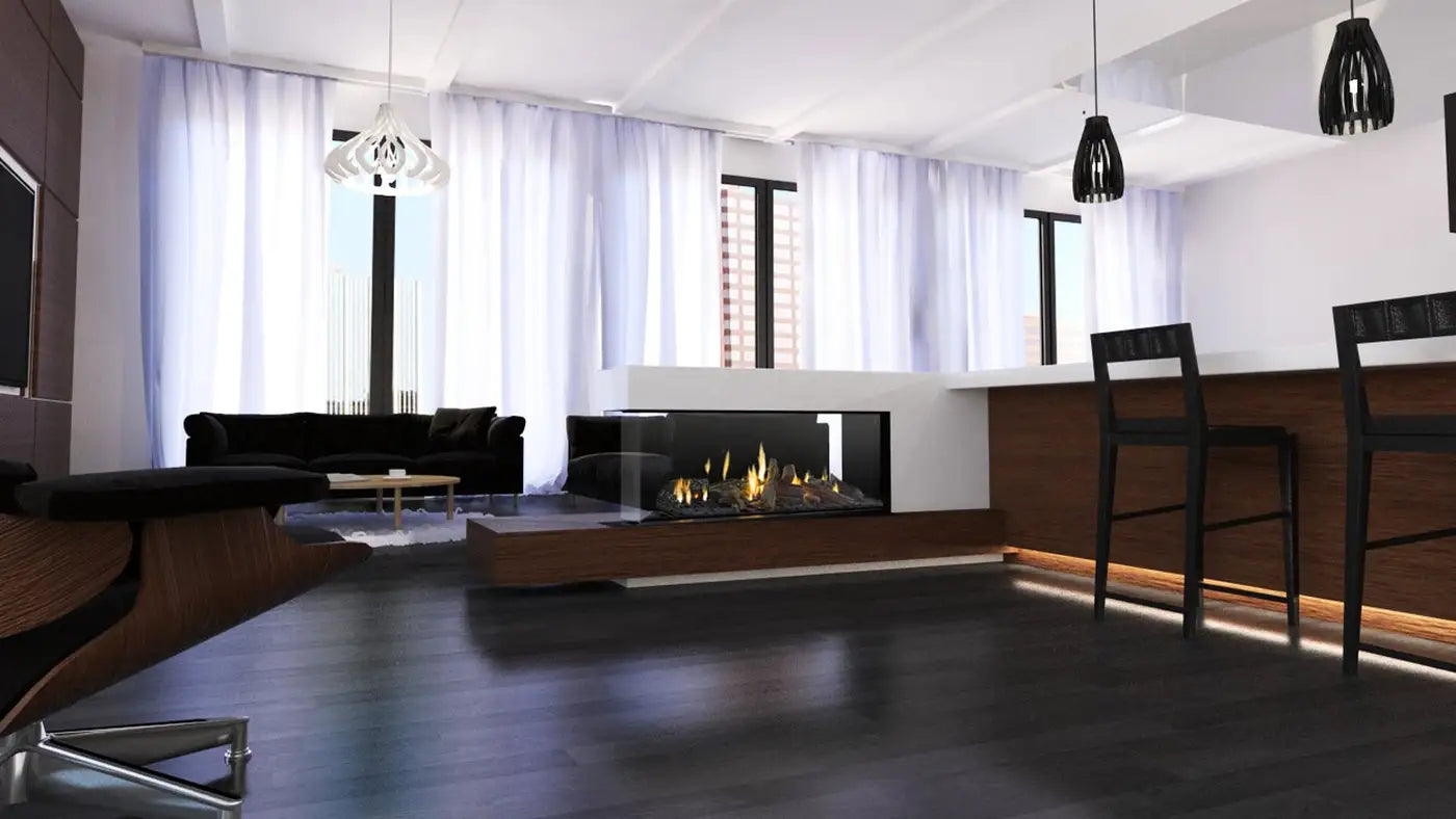 MODE KS1150 Peninsula Gas Fireplace