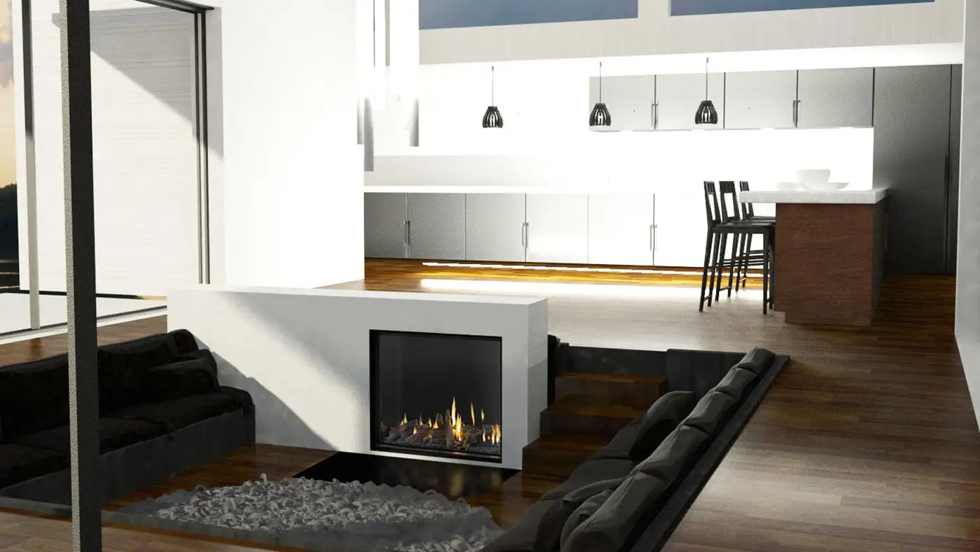 MODE KS1150 Single Sided Tall Gas Fireplace